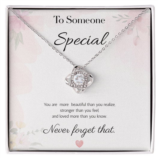 A Gift She'll Always Remember  - Love Knot Necklace